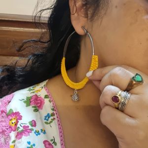 Crochet Big Round Metal Hoops