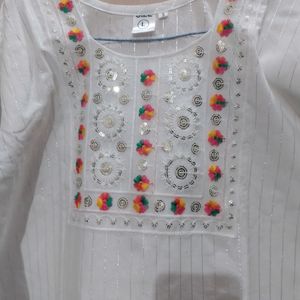 👗Embroidery Kurti with pant and dupatta set 👗