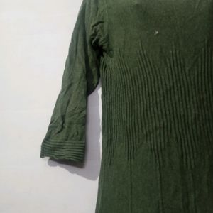 Woolen Olive Green Kurta