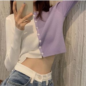 Colourblocked Fitted Crop Top