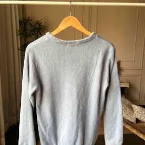 Light Blue Fleece Sweatshirt