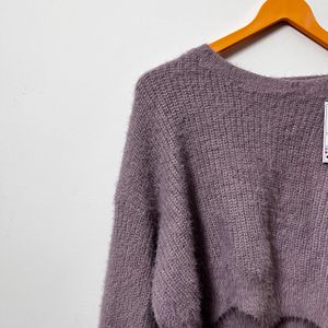 Lavender Crop Sweater