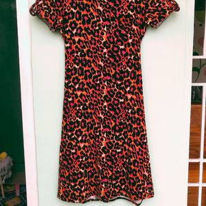 Leopard printed bodycon dress