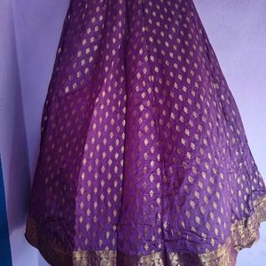 Jacket Style Blause With Banarasi Skirt