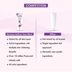 2 Kozicare Saffron Face Wash With Glutathion