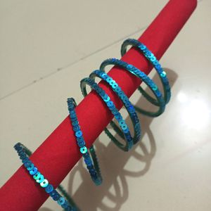 BEAUTIFUL BLUE BANGLES (Hand Made)