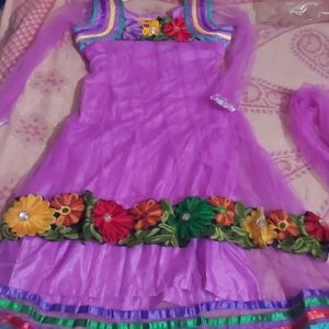 Gown Frock With Dupatta Legi