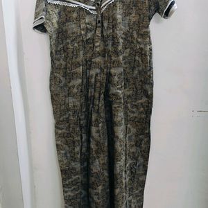 Grey Cotton Nighty