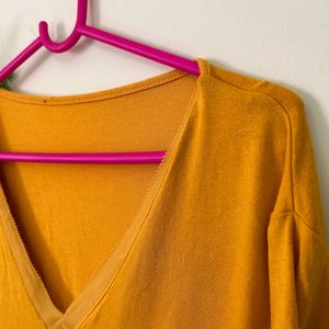 Mustard Low-cut Top