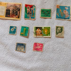 Old 10 Foreign Stamps