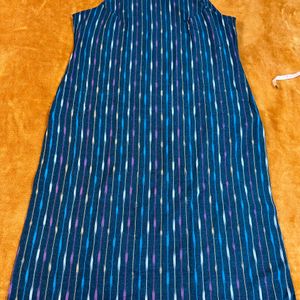 Blue Halter Neck Kurta