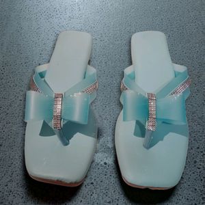 BRAND NEW DAZZLING SKY BLUE PARTY WEAR SANDAL