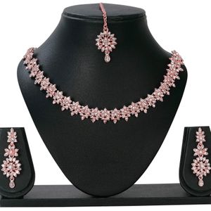 Pine Rose Necklase Set For Women