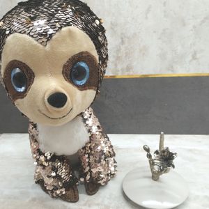 Sequin-Embellished Sloth 🦥 Soft Toy