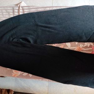 Black Super Warm Pants Woolen