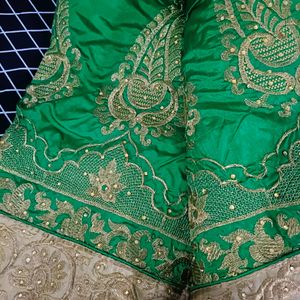 Beautiful Green Silk Saree