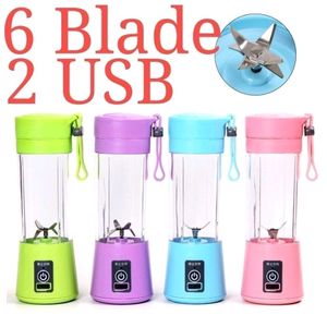 6 Blade 2 USB Juicer - 1 Quantity- Multi Colour