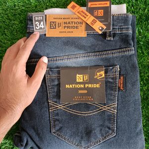 Men's Dark Blue Denim Jeans For Festival