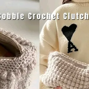Crochet Popcorn Clutch