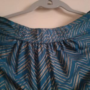 Zig-zag Design Blue Plazzo