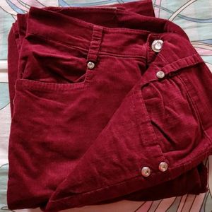 Vibrant Cord Pants For Girls