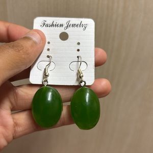 Earings Green Resin