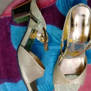 Golden Party Wear Heels