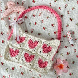 Crochet Heart Shoulder Bag!!