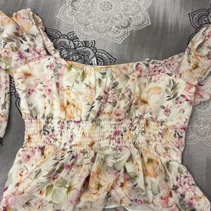 Forever New Floral Bardot Top