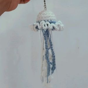 Handmade Crochet Jellyfish Keychain