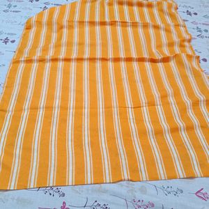 Orange Printed Polyster Stole