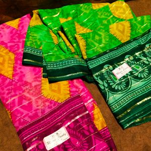 Synthetic Zari Thread Work Saree