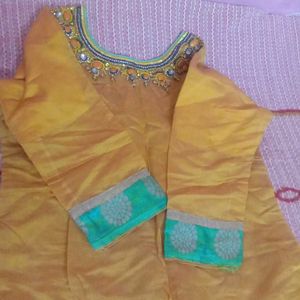 Yellow 💛 Kurthi With Dupatta