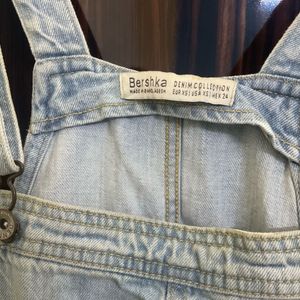 Bershka Demin Dungaree