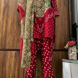 Jaipuri Design Crepe Kurta Salwar Set