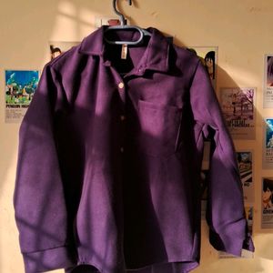 Purple Woolen Shacket