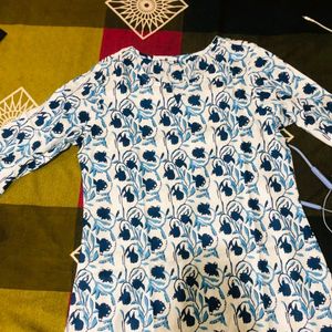 Girls Printed Rayon Short Kurta 🩵