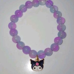 CUTE PURPLE COLOUR JELLY BEADS BRACELET 💜🩵🩷🖤