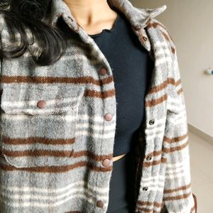 koZara Style Thick Flannel Coat Chic Women Elegant