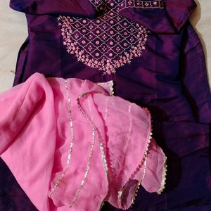 Kurta Pent Dupatta Set