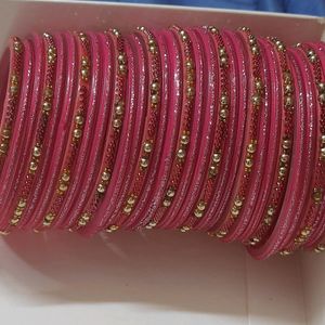 Glass  Bangles Pink