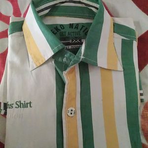 Yellow N Green Line Shirt