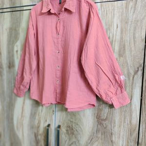 Rust Colour Cotton Shirt Size-42