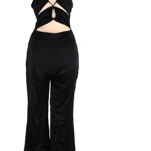 zara black halter neck jumpsuit