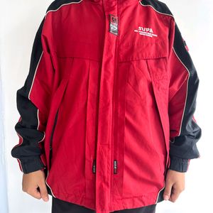 Red Jacket Like Grab It Fast