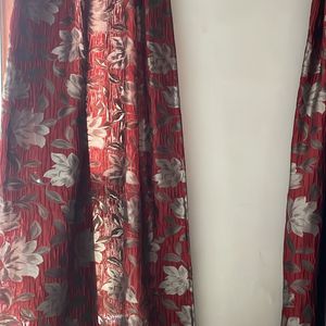 Red Floral Curtains