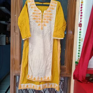 Beautiful Premium Quality Yellow Kurti