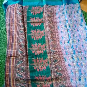 Lenin cotton saree with floral design