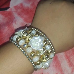 Beautiful Golden Silver Bracelet For Girls