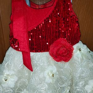 Red Colour Baby Frock